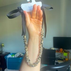 Loft beaded necklace with ribbon